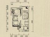 方直东岸_2室2厅1卫 建面74平米