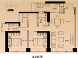 加福华尔登府邸_3室2厅2卫 建面125平米